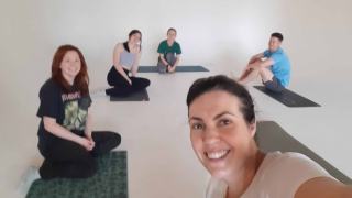 Pilates session held in Flux studio - mental health awareness week